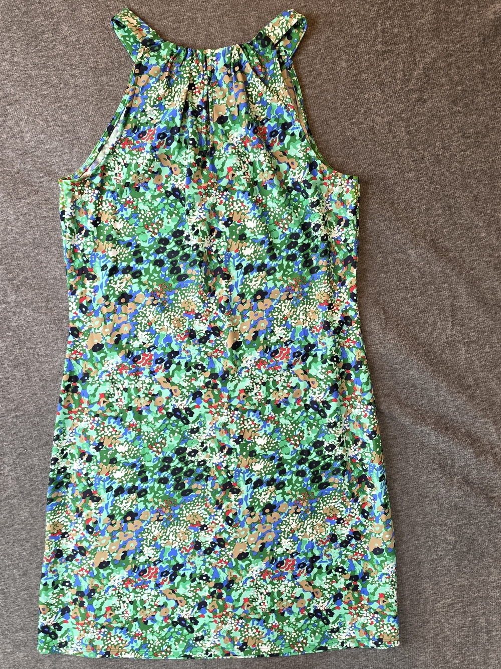 Jude Connally Lisa Halter Mini Dress Womans Medium Green Floral Party Beach - Picture 9 of 9